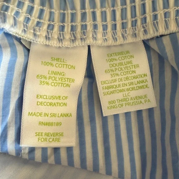 NWT Lilly Pulitzer Katia Embroidered Shorts Yellow Blue Swizzle Stripe Small - Picture 14 of 16